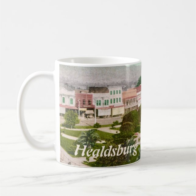 The Plaza - Healdsburg CA Mug (Left)