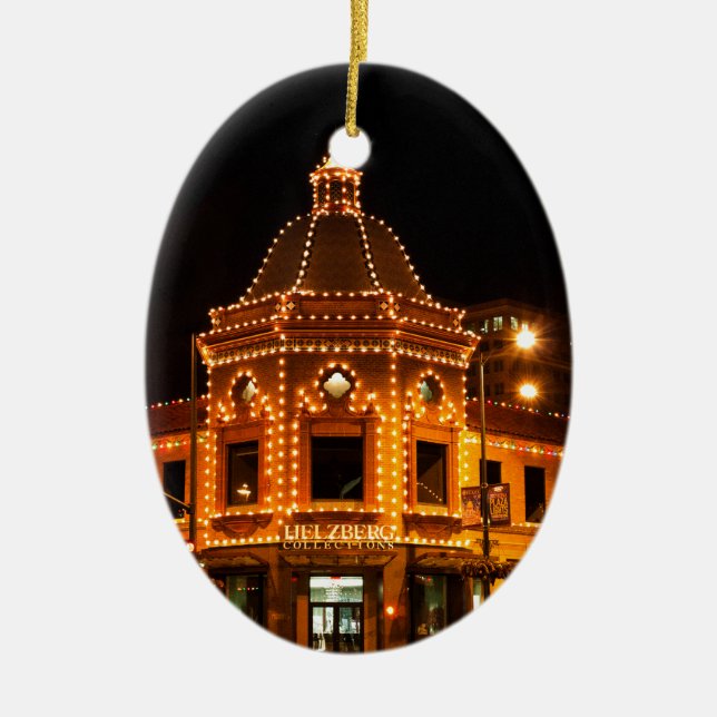 The Plaza Lights of Kansas City Ceramic Tree Decoration (Front)