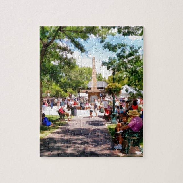 The Plaza Santa Fe New Mexico Jigsaw Puzzle (Vertical)