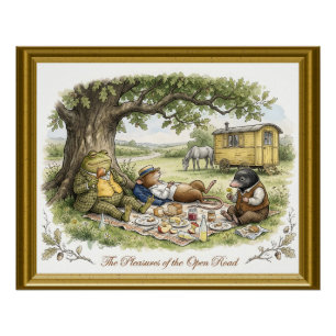 The Pleasures of the Open Road Wind in the Willows Poster