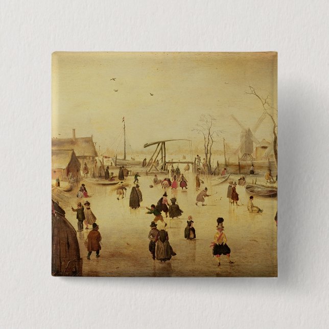 The Pleasures of Winter 15 Cm Square Badge (Front)