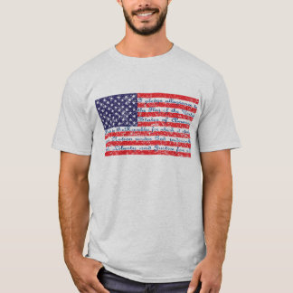 The Pledge of Allebience in the USA Flag T-Shirt