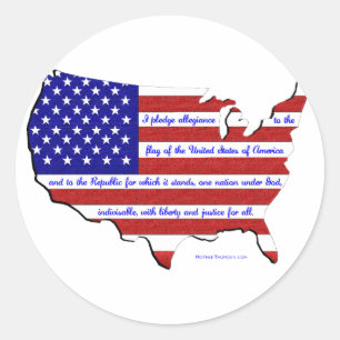 The Pledge of Allegiance Classic Round Sticker