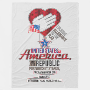 The Pledge of Allegiance Fleece Blanket
