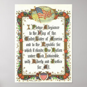 The Pledge of Allegiance of the United States Poster