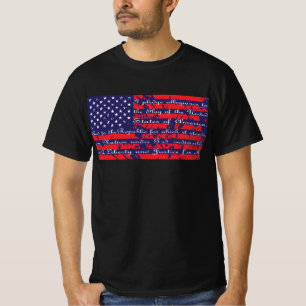 The Pledge of Allegience in the USA Flag T-Shirt