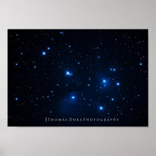 The Pleiades Star Cluster Poster