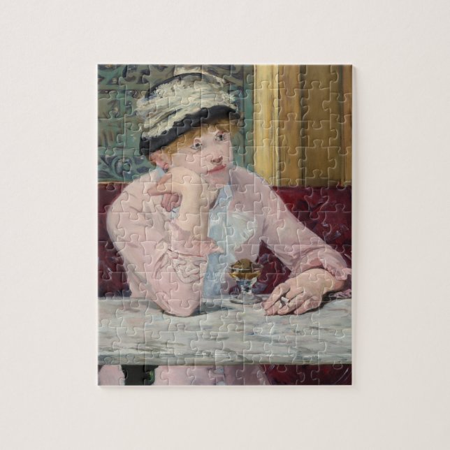 The Plum by Manet Impressionist Painting Jigsaw Puzzle (Vertical)