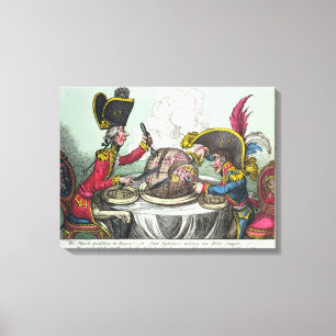 The Plum Pudding in Danger, 1805 Canvas Print