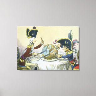 The Plum Pudding in Danger, 1805 Canvas Print