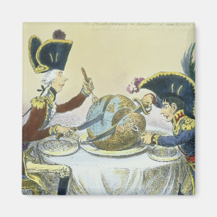 The Plum Pudding in Danger, 1805 Magnet
