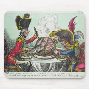 The Plum Pudding in Danger, 1805 Mouse Mat