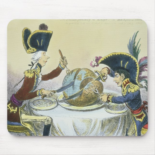 The Plum Pudding in Danger, 1805 Mouse Mat (Front)