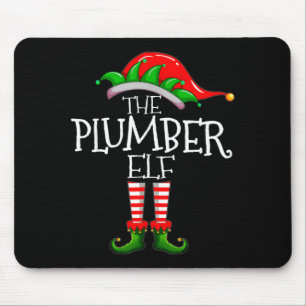The Plumber Elf Christmas Gift, Plumbing Xmas Paja Mouse Mat