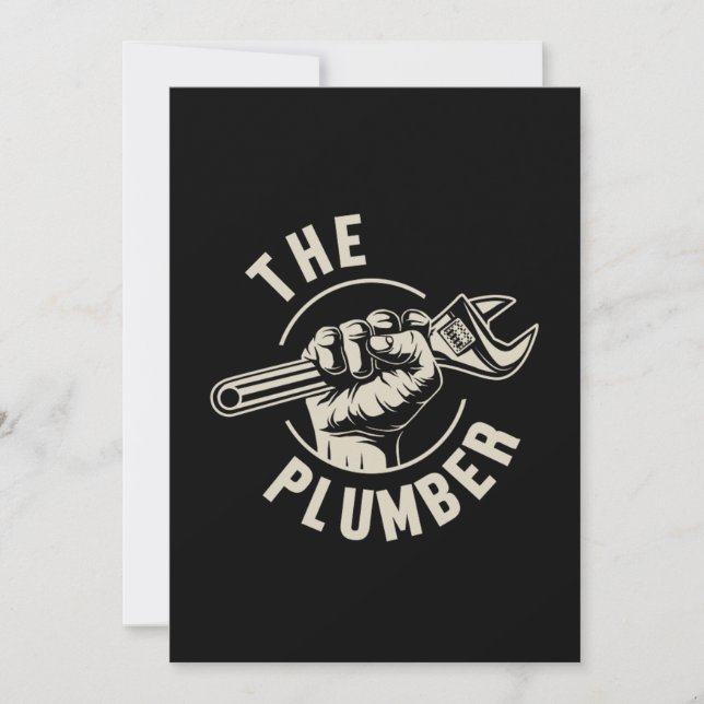 The Plumber Plumbing Profession Craft Pipe Gift Invitation (Front)