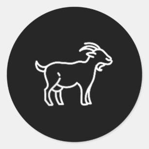 The Pocket Patch Badge Apparel Co. Goat Animal Bad Classic Round Sticker