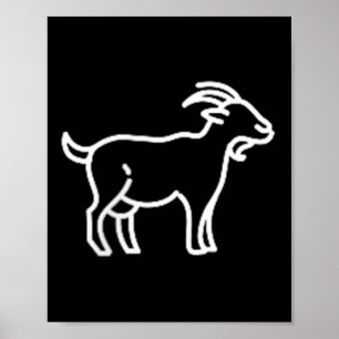 The Pocket Patch Badge Apparel Co. Goat Animal Bad Poster