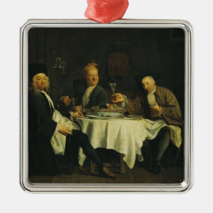 The Poet Alexis Piron at the Table Metal Tree Decoration