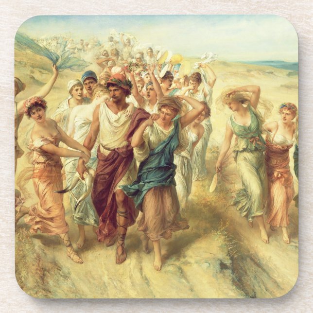 The Poet Anacreon (570-485 BC) with his Muses, 189 Coaster (Front)