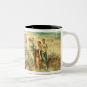 The Poet Anacreon (570-485 BC) with his Muses, 189 Two-Tone Coffee Mug