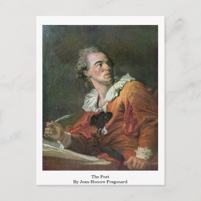 The Poet By Jean-Honore Fragonard Postcard (Front)