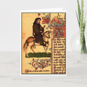 The Poet Chaucer, Ellesmere Manuscript, circa 1410 Card