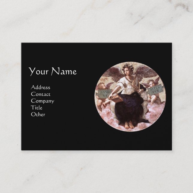 THE POETRY Allegory Fresco by Raffaello Sanzio Business Card (Front)