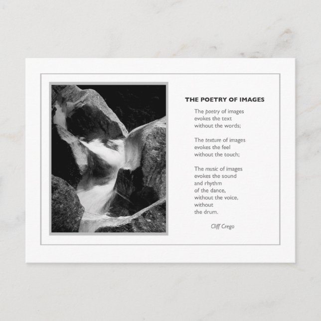 THE POETRY OF IMAGES POSTCARD (Front)