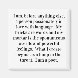 "The Poet's Creed" Magnet