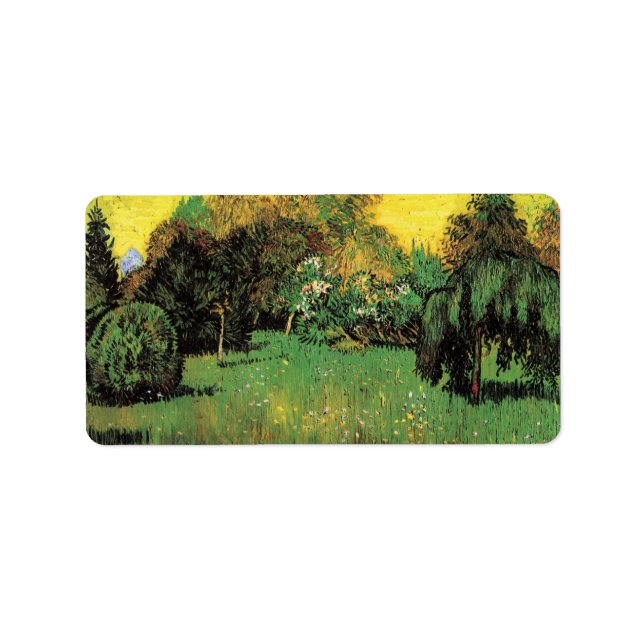 The Poet's Garden by Vincent van Gogh Label (Front)
