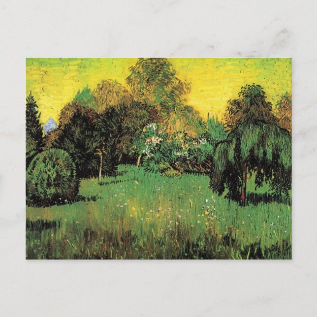 The Poet's Garden by Vincent van Gogh. Postcard (Front)
