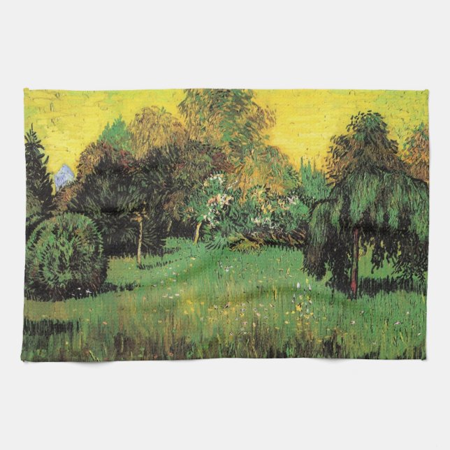 The Poet's Garden by Vincent van Gogh Tea Towel (Horizontal)