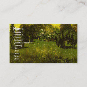 The Poet's Garden Van Gogh Fine Art Business Card