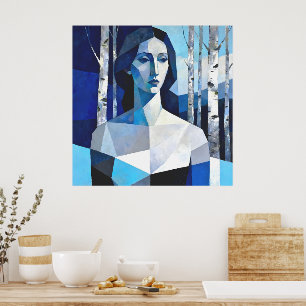 The Poise of “Caelith” – An Abstract Portrait Poster