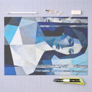 The Poise of “Caelith” – An Abstract Portrait Tissue Paper