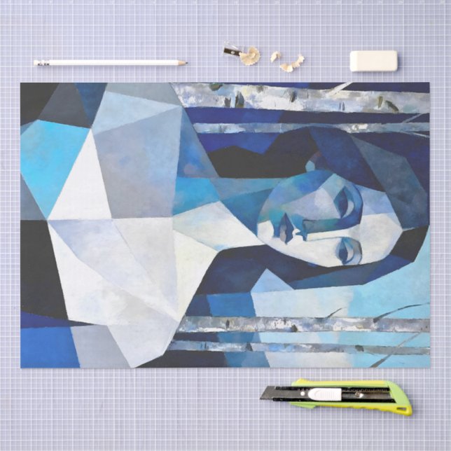 The Poise of “Caelith” – An Abstract Portrait Tissue Paper (Craft)