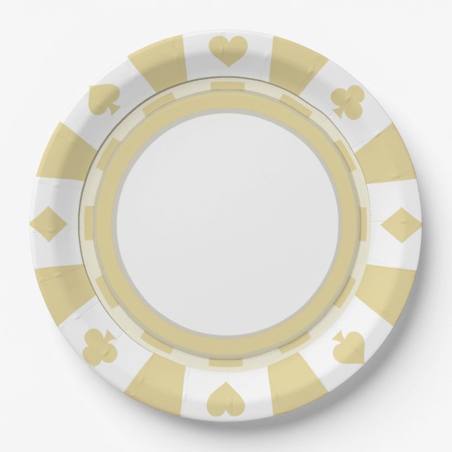 The Poker Player Party Style Paper Plate (Front)