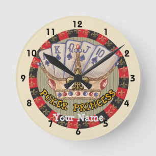 The Poker Princess Clock