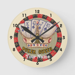The Poker Queen Clock