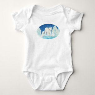 The Polar Bear Family & Me Baby Bodysuit