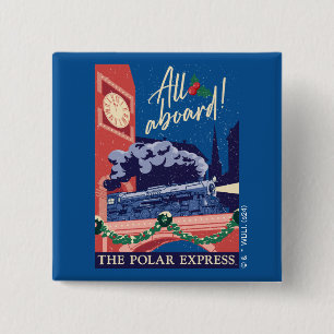 The Polar Express - All Aboard! 15 Cm Square Badge