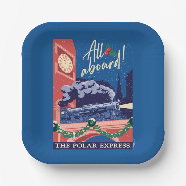 The Polar Express - All Aboard! Paper Plate (Front)