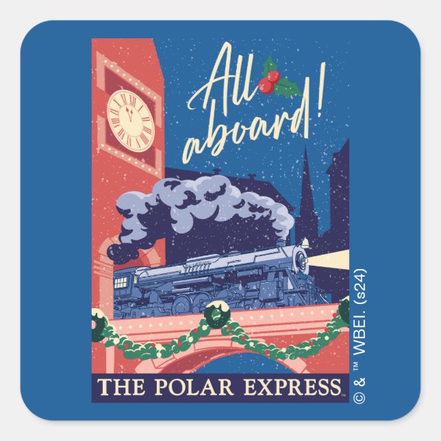 The Polar Express - All Aboard! Square Sticker (Front)