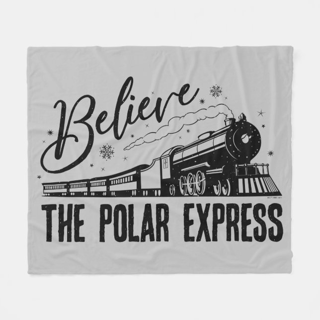 The Polar Express - Believe | Vintage Graphic Fleece Blanket (Front (Horizontal))