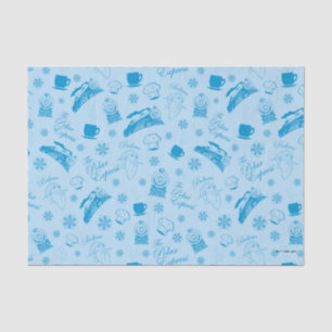 The Polar Express   Blue Holiday Icon Pattern Tissue Paper