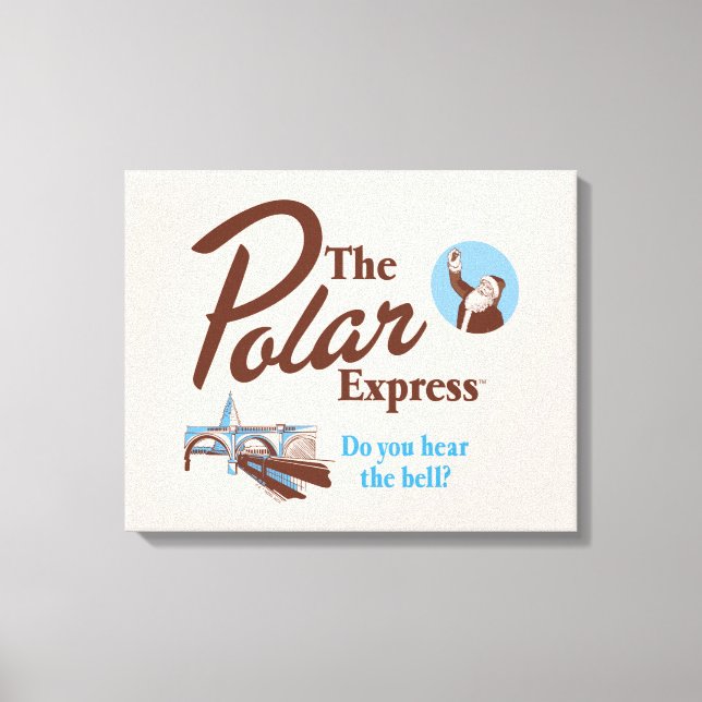 The Polar Express | "Do You Hear The Bell" Retro Canvas Print (Front)