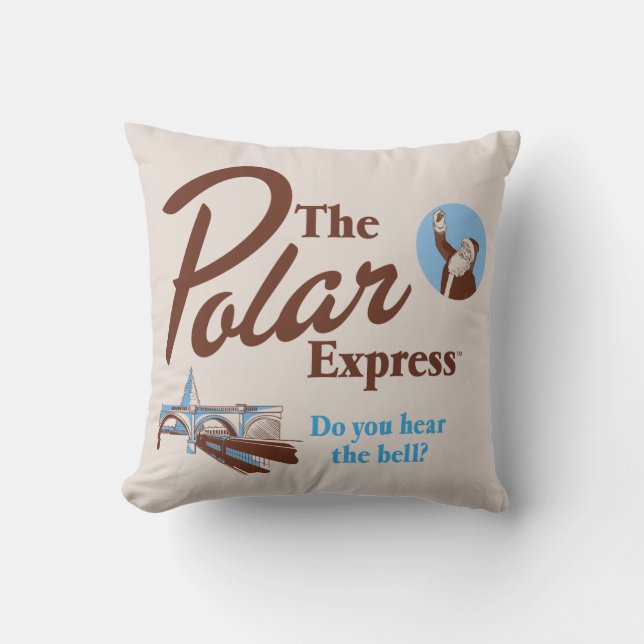 The Polar Express | "Do You Hear The Bell" Retro Cushion (Front)