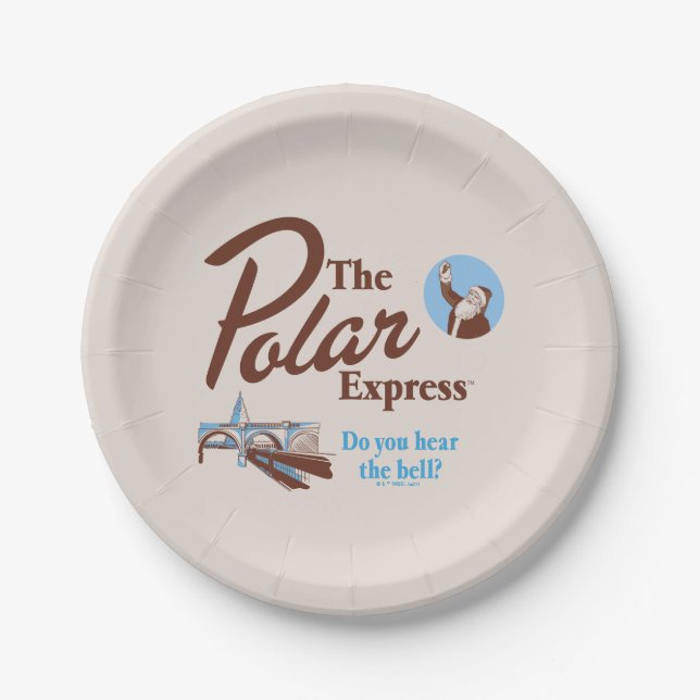 The Polar Express | "Do You Hear The Bell" Retro Paper Plate (Front)