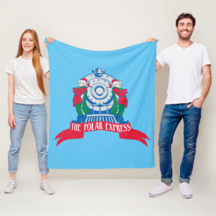 The Polar Express   Elves Standing By Train Fleece Blanket