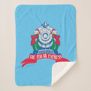 The Polar Express   Elves Standing By Train Sherpa Blanket